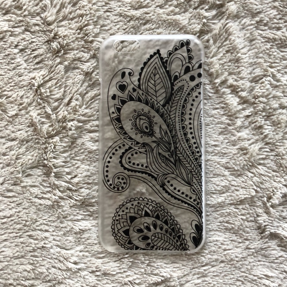 Clear henna design case